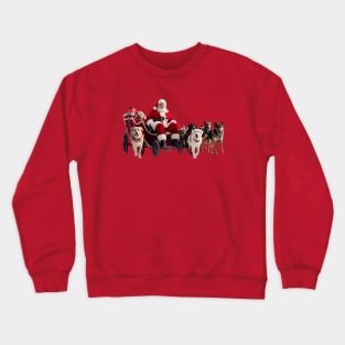 Santa Claus and dogs at Christmas! Crewneck Sweatshirt